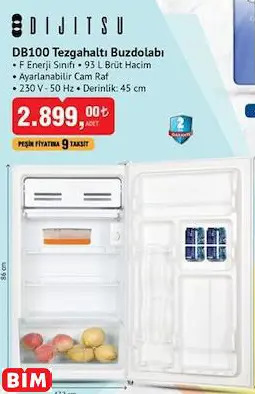 DİJİTSU DB100 TEZGAHALTI BUZDOLABI DİJİTSU DB100 TEZGAHALTI BUZDOLABI